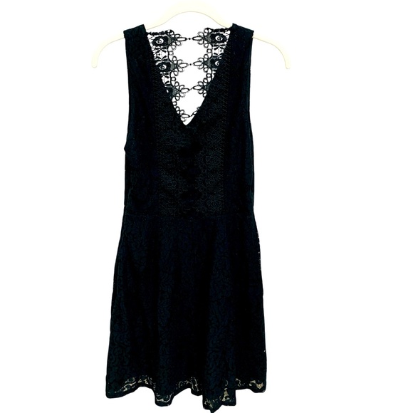 Francesca's Collections Black Lace Backless Dress Size Small - Picture 1 of 12